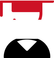 Syria flag on Male student icon