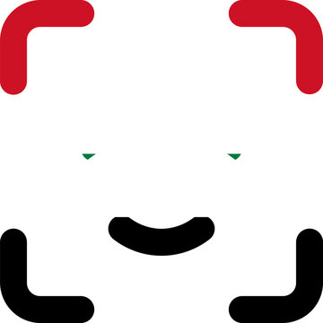 recommend clip art: Syria flag on Face ID outline icon