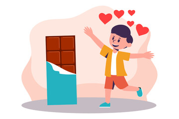 World Chocolate Day Flat Design Illustration