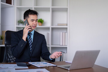 Business Consultant Engaging Clients Over Phone for Market Insights