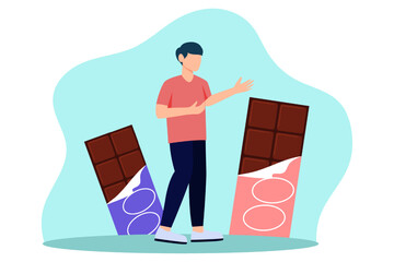 World Chocolate Day Flat Design Illustration
