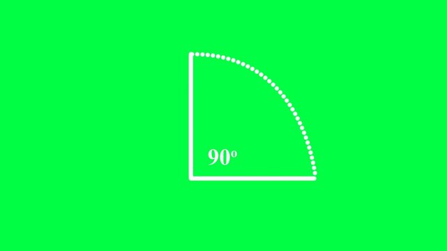 90 degree angle triangle math school greenscreen.