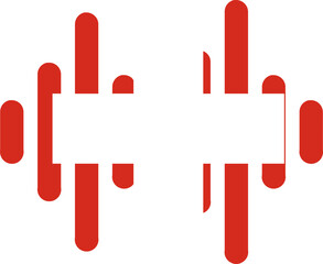 Obraz premium Switzerland flag on Audio Wave icon