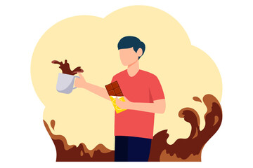 World Chocolate Day Flat Design Illustration
