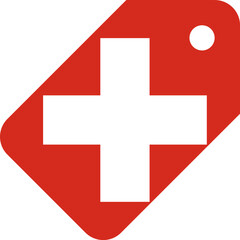 Switzerland Flag on Price Tag