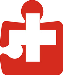 Obraz premium Switzerland flag on Puzzle icon