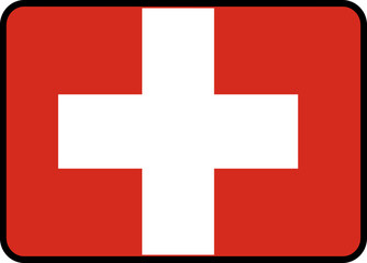 Switzerland Flag Rounded Rectangle Icon