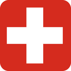 Obraz premium Switzerland Flag Square Icon