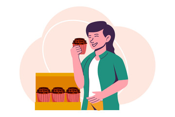 World Chocolate Day Flat Design Illustration