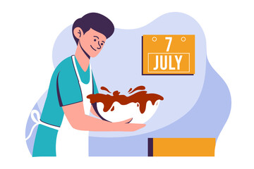 World Chocolate Day Flat Design Illustration