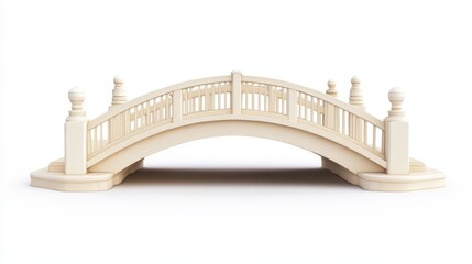 Simple bridge illustration on a clean white background featuring basic shapes to represent a classic architectural design