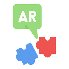 Ar Puzzle icon vector image. Can be used for Augmented Reality.