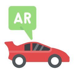 Ar Racing icon vector image. Can be used for Augmented Reality.