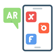 Ar Social icon vector image. Can be used for Augmented Reality.
