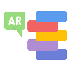 Obraz premium Ar Tumbling Blocks icon vector image. Can be used for Augmented Reality.