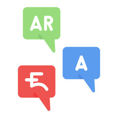 Ar Translation icon vector image. Can be used for Augmented Reality.