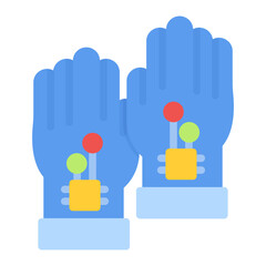 Wired Gloves icon vector image. Can be used for Augmented Reality.