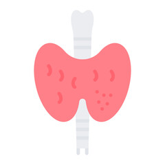 Thyroid icon vector image. Can be used for Human Anatomy.