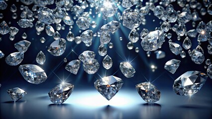 Falling diamonds in elegant and luxurious stock photo, luxury, gemstones, sparkly, glamour, precious, jewelry, elegance