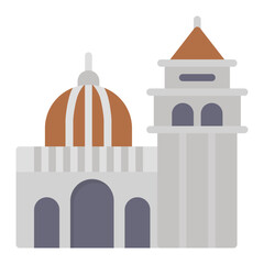 Piazza San Marco icon vector image. Can be used for Italy.