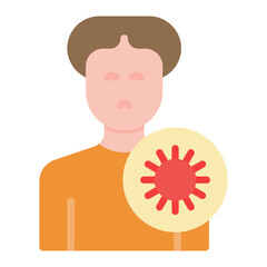 Infected Person icon vector image. Can be used for Infectious Diseases.