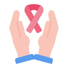Cancer Support icon vector image. Can be used for Chemotherapy.