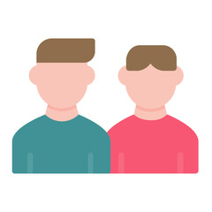 Two Friends icon vector image. Can be used for Friendship.