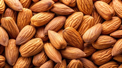 Close up of brown almonds, food, nuts, healthy, snack, close up, organic, natural, vegetarian, vegan, ingredients, raw, shell