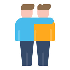 Hug icon vector image. Can be used for Friendship.
