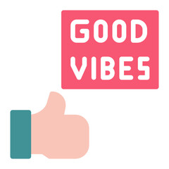 Good Vibes icon vector image. Can be used for Friendship.