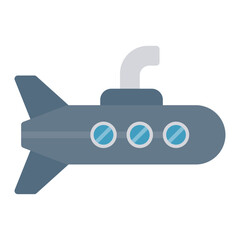 Submarine icon vector image. Can be used for Ocean.