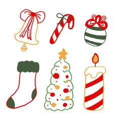 set of christmas clipart for templates.