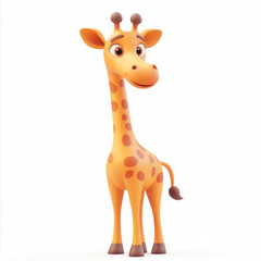 Obraz premium Giraffe on a white background
