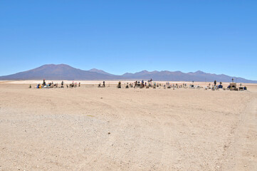 Cemetery in the Atacama Desert in Julaca in southern Bolivia