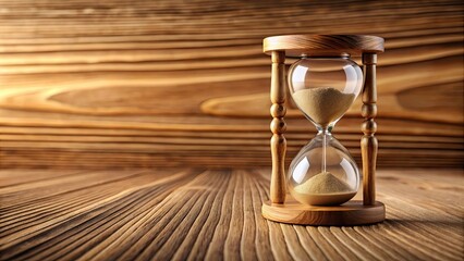 Wooden hourglass with flowing sand , time, sand, hourglass, vintage, wooden, antique, timer, countdown, measurement