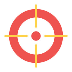 Scope icon vector image. Can be used for Archery.