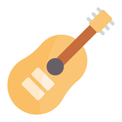 Guitar icon vector image. Can be used for Oktoberfest.