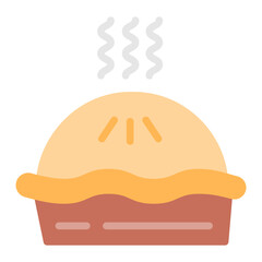 Pie icon vector image. Can be used for Oktoberfest.