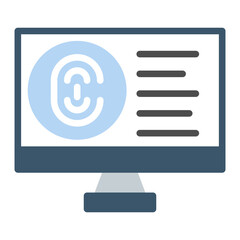 Biometric Computer icon vector image. Can be used for Biometrics.