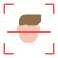 Face Detection icon vector image. Can be used for Biometrics.