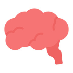 Human Brain icon vector image. Can be used for Biometrics.