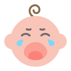 Obraz premium Crying Baby icon vector image. Can be used for Baby Shower.