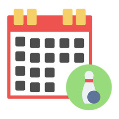 Monthly Membership icon vector image. Can be used for Bowling.
