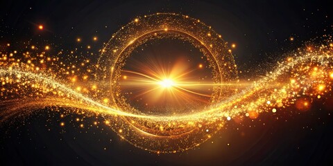 Glowing modern beauty star particles in a swirl formation, modern, beauty, star, particles, glowing, swirl, formation