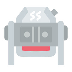 Oxygen Furnance icon vector image. Can be used for Mettalurgy.