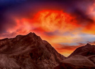 Sunrise in the Sinai Mountains. Egypt