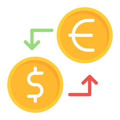 Currency Exchange Rates icon vector image. Can be used for Trading.