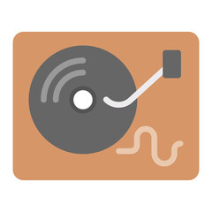 Music Record icon vector image. Can be used for Retro.