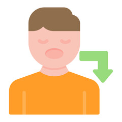 Bulimia icon vector image. Can be used for Psychology.