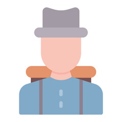 Adventurer Male icon vector image. Can be used for Adventure.